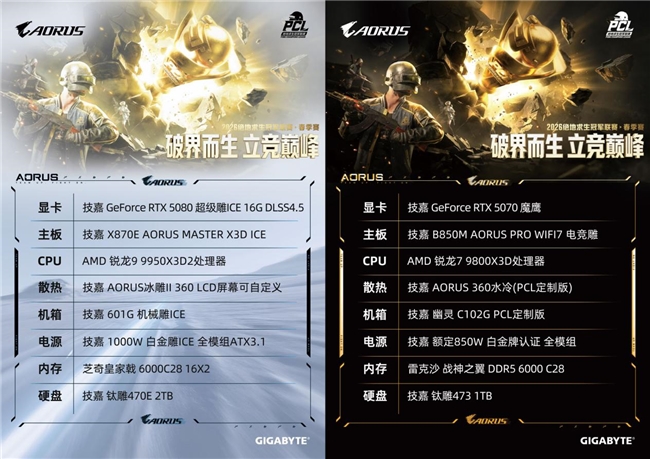 技嘉AORUS电竞装备助阵PCL春季赛双配置方案护航巅峰对决(图2)